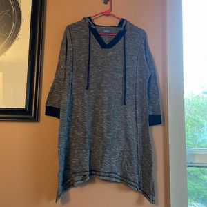 Cute asymmetrical sweater dress